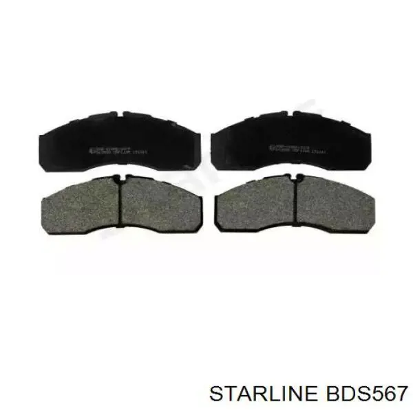 BD S567 Starline колодки тормозные передние дисковые