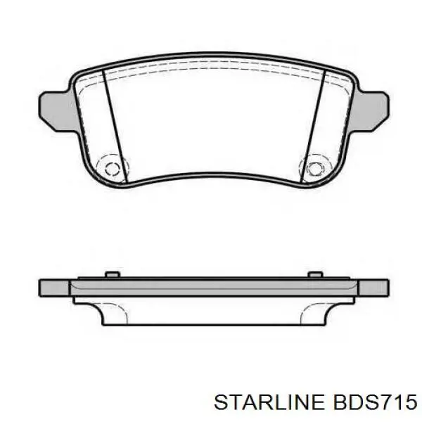 Купить BDS715 Starline Колодки тормозные задние, дисковые