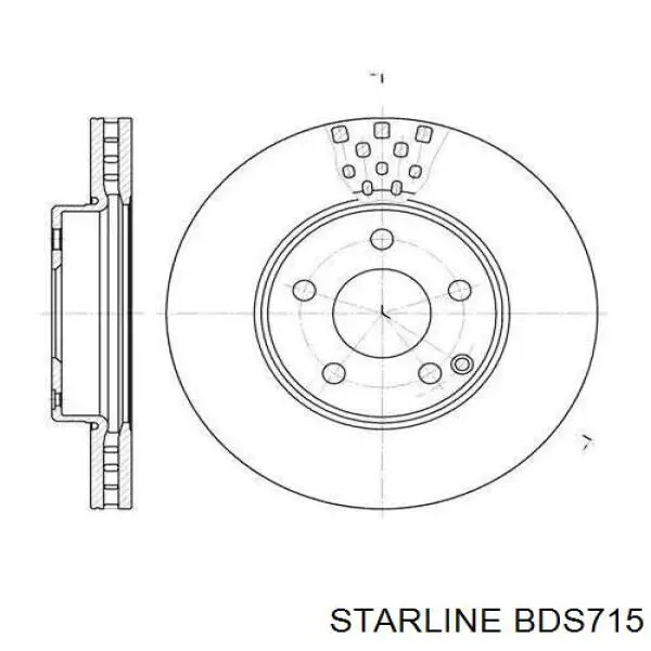 Задние тормозные колодки BDS715 Starline