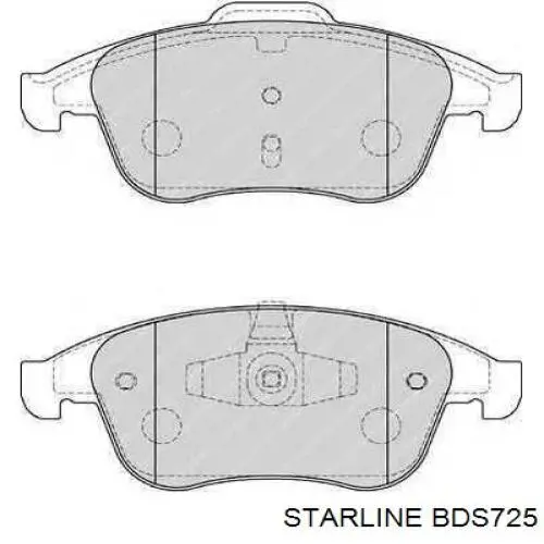 BDS725 Starline sapatas do freio dianteiras de disco