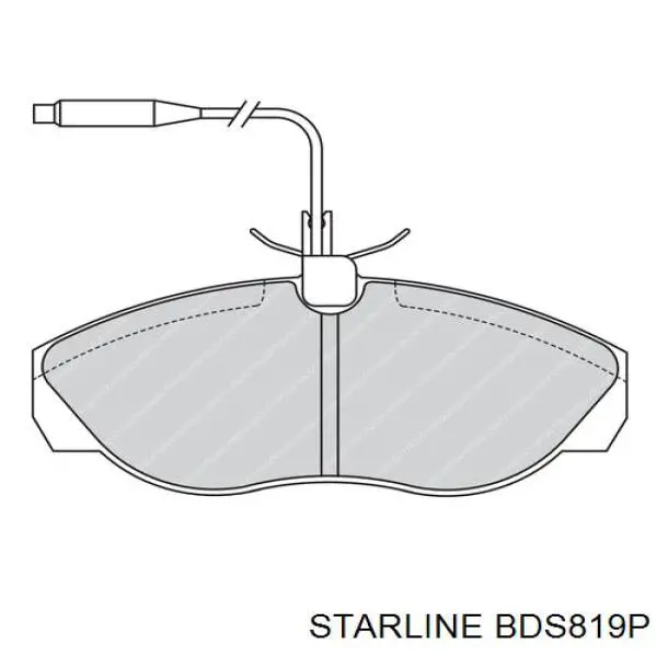 Купить BDS819P Starline Колодки тормозные