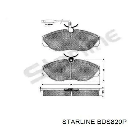 Колодки Starline BDS820P цена, от 18.67 USD
