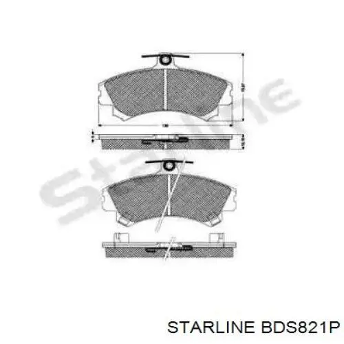 Колодки Starline BDS821P цена, от 14.88 USD