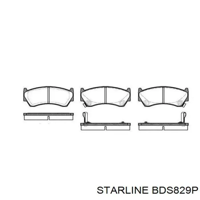 Задние тормозные колодки BDS829P Starline