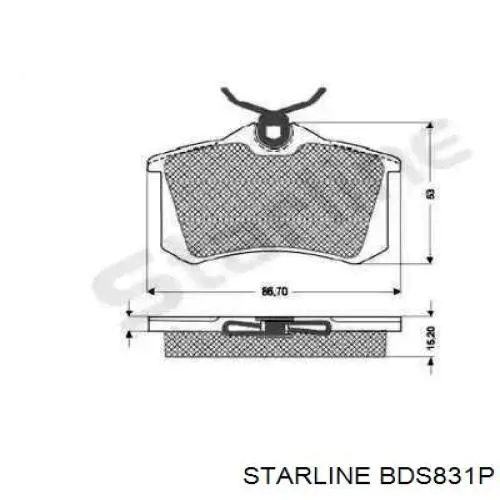 Колодки дисковые  Starline BDS831P цена, от 13.36 USD