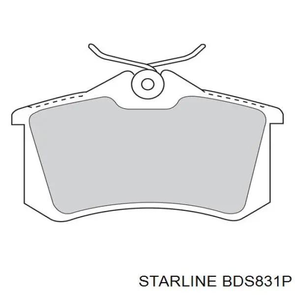 Купить BDS831P Starline Колодки тормозные задние, дисковые