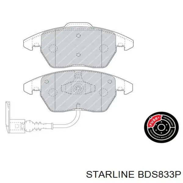 Купить BDS833P Starline Колодки тормозные