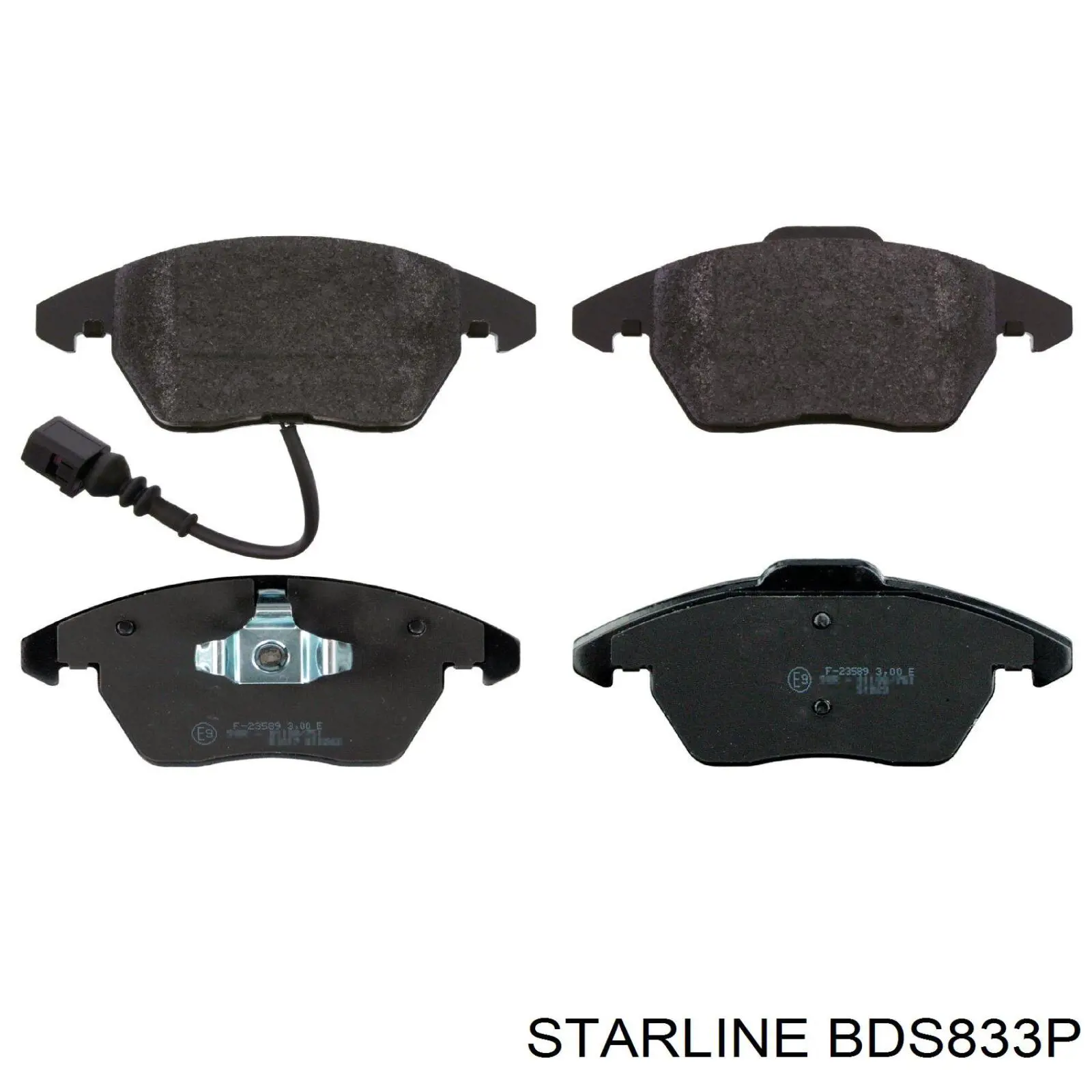 Колодки гальмівні передні, дискові BDS833P Starline