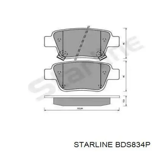 Колодки дисковые  Starline BDS834P цена, от 13.74 USD