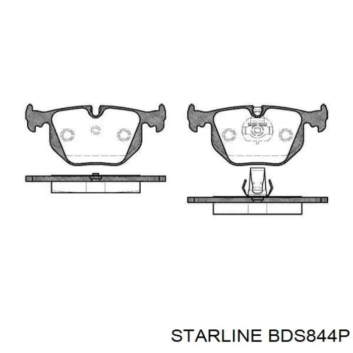 Колодки гальмівні передні, дискові BDS844P Starline
