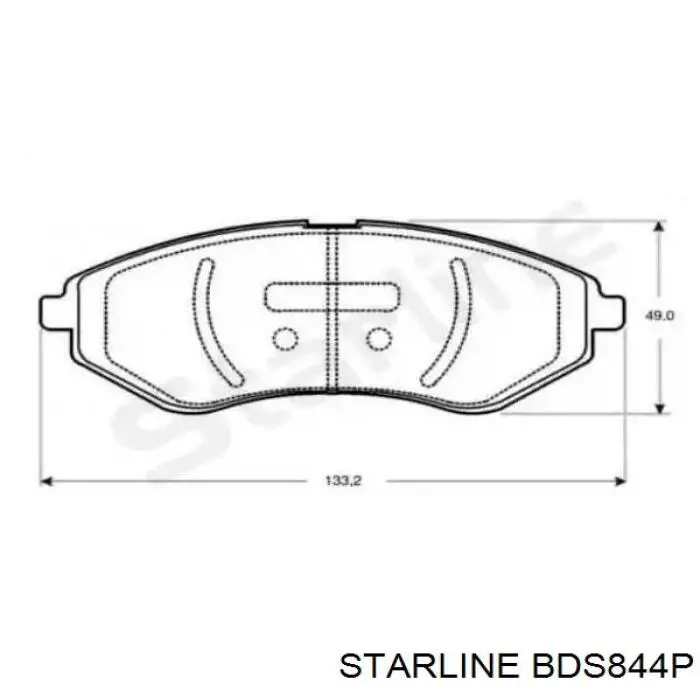 BDS844P Starline sapatas do freio dianteiras de disco