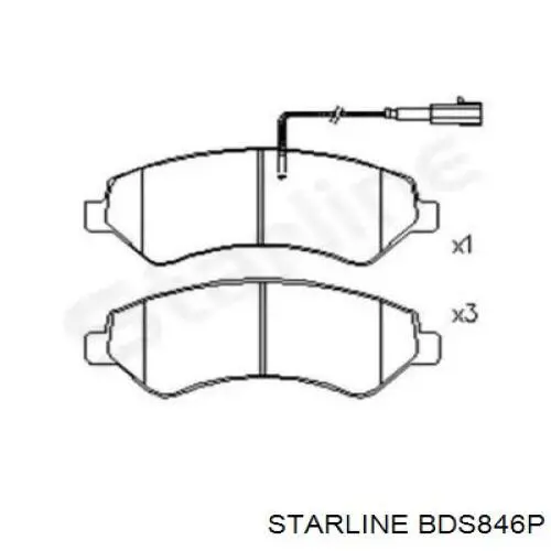 Задние тормозные колодки BDS846P Starline