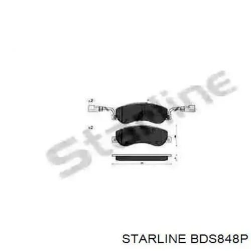 Купить BDS848P Starline Колодки тормозные