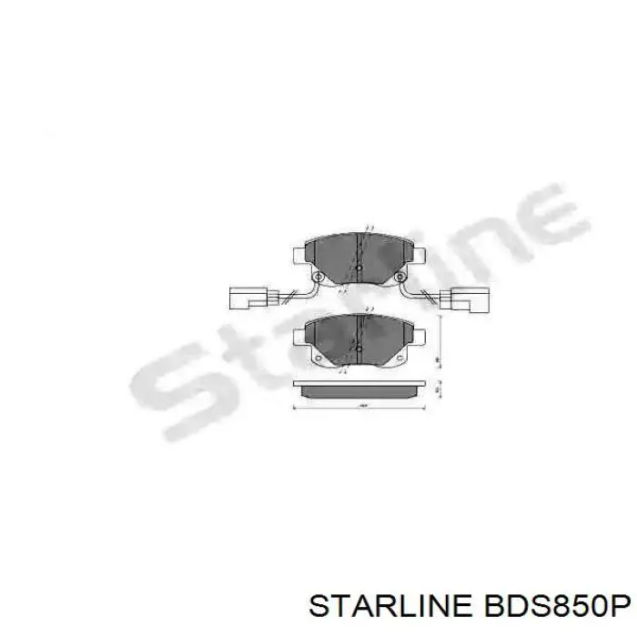 BD S850P Starline sapatas do freio dianteiras de disco