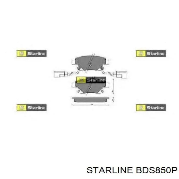 Pastillas de freno delanteras BDS850P Starline