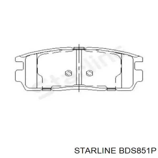 Задние тормозные колодки BDS851P Starline