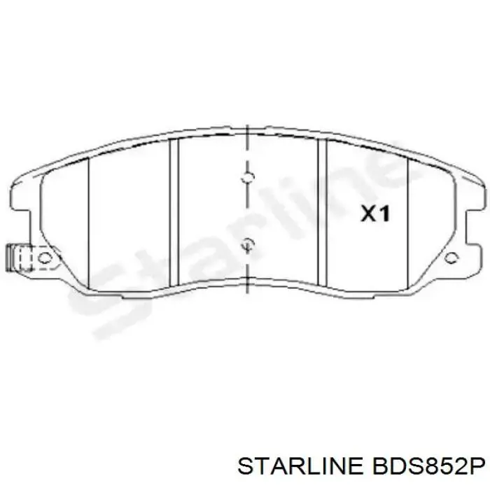 Передние тормозные колодки BDS852P Starline