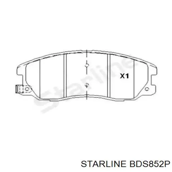 Колодки гальмівні передні, дискові BDS852P Starline