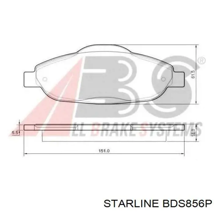 Колодки Starline BDS856P цена, от 27.69 USD