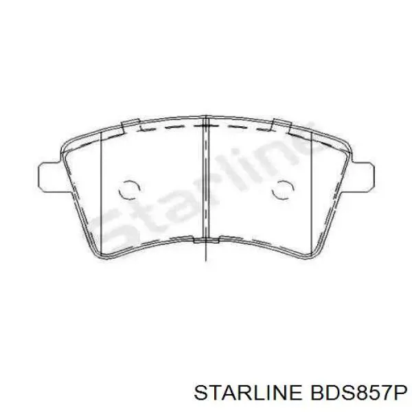 BDS857P Starline sapatas do freio dianteiras de disco