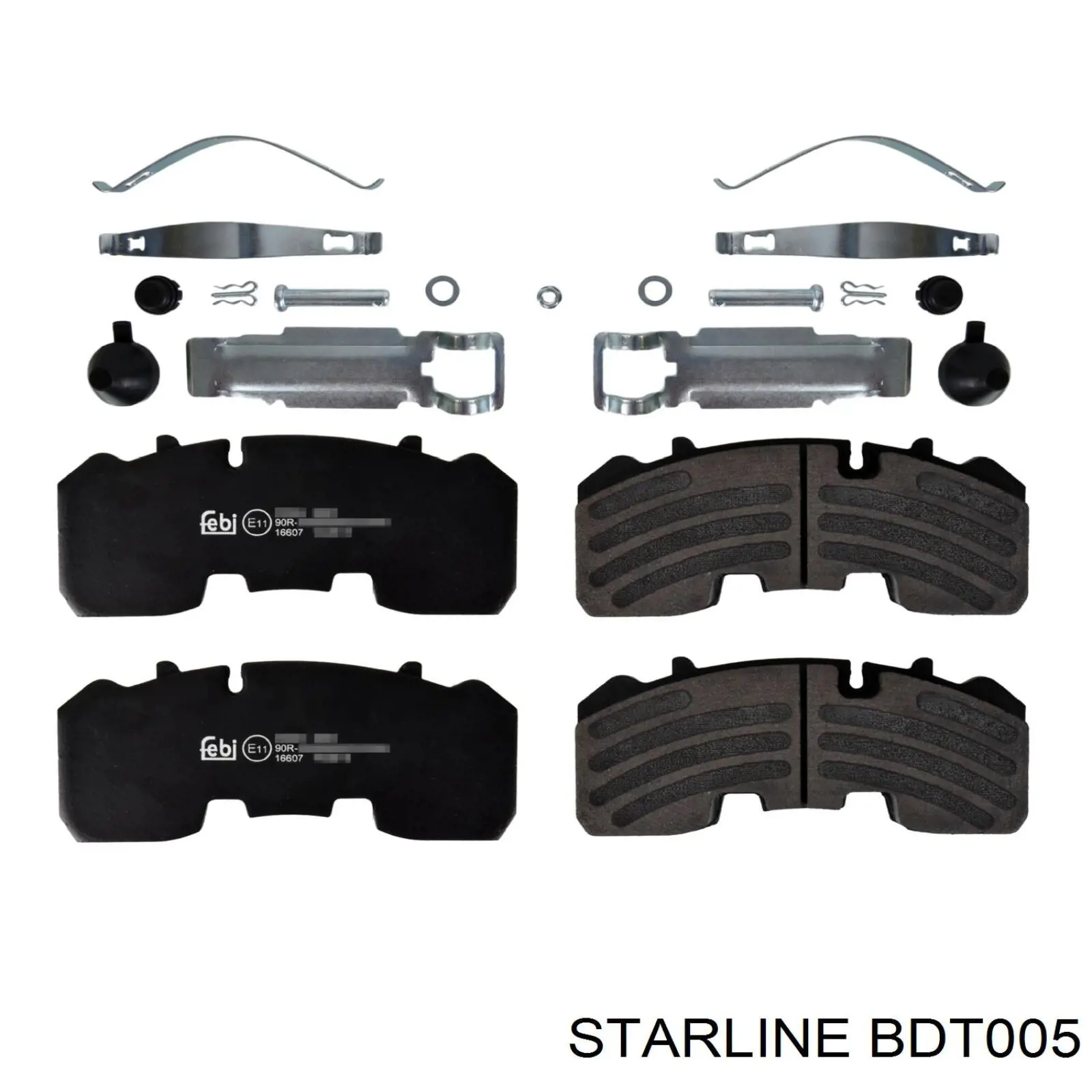 Pastillas de freno traseras BDT005 Starline