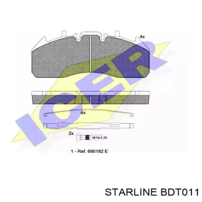 Колодки Starline BDT011 цена, от 71.70 USD