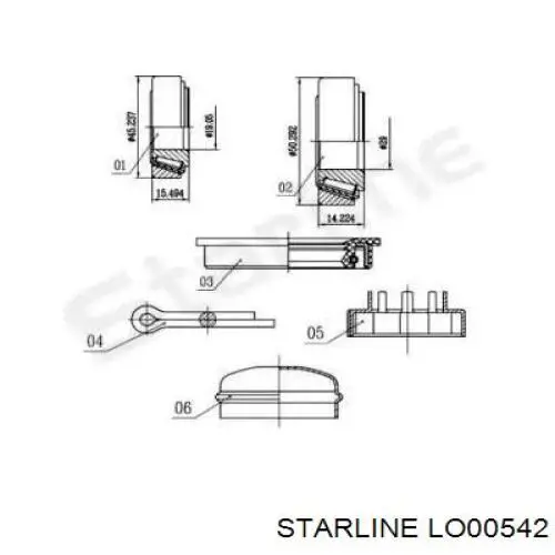 LO00542 Starline Подшипник ступицы задней