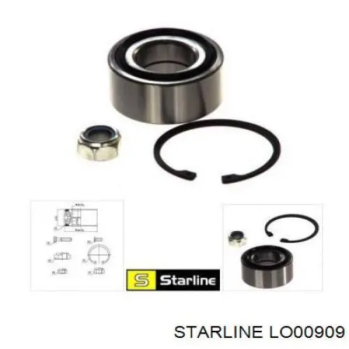 LO00909 Starline подшипник ступицы передней