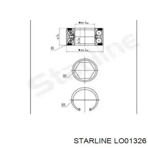 LO01326 Starline Подшипник ступицы задней