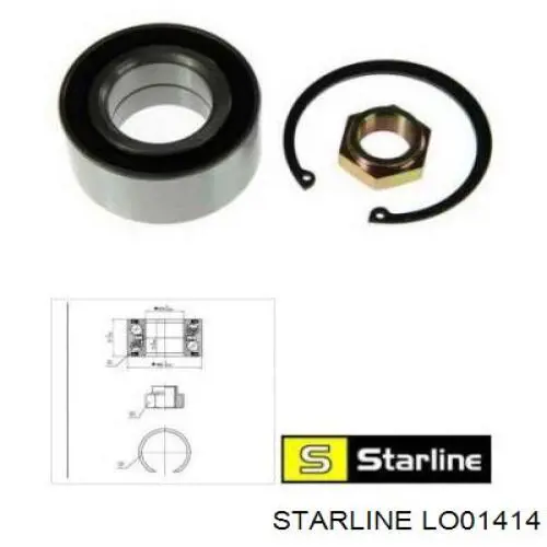 LO01414 Starline подшипник ступицы передней