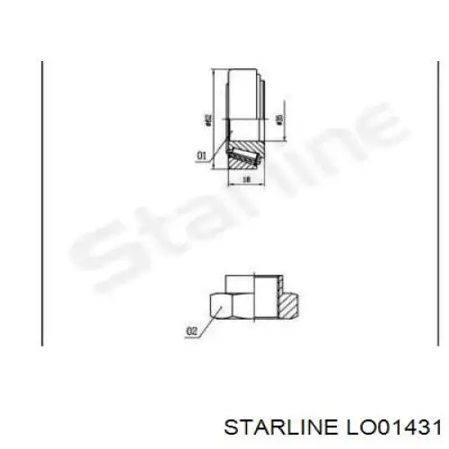 Комплект подшипника ступицы колеса Starline LO01431 цена, от 15.55 USD