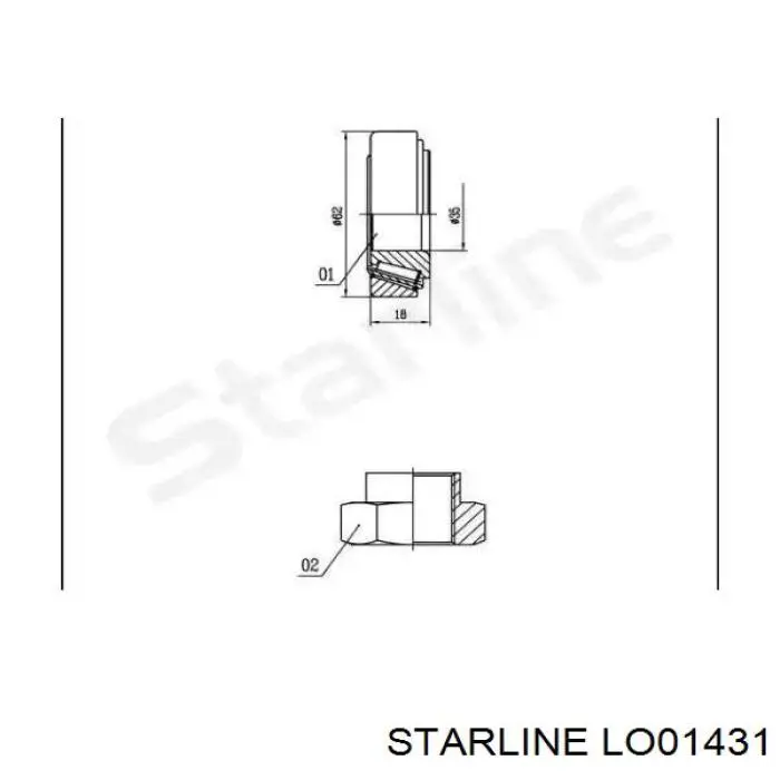 LO01431 Starline подшипник ступицы передней