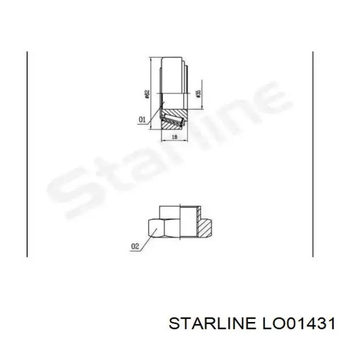 Подшипник ступицы LO01431 Starline