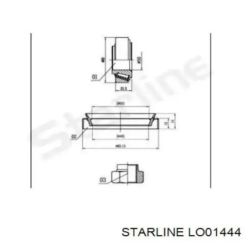 Подшипник ступицы LO01444 Starline