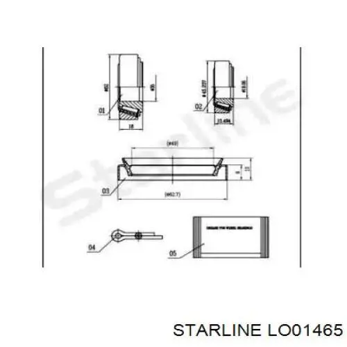 Купить LO01465 Starline Подшипник передней ступицы