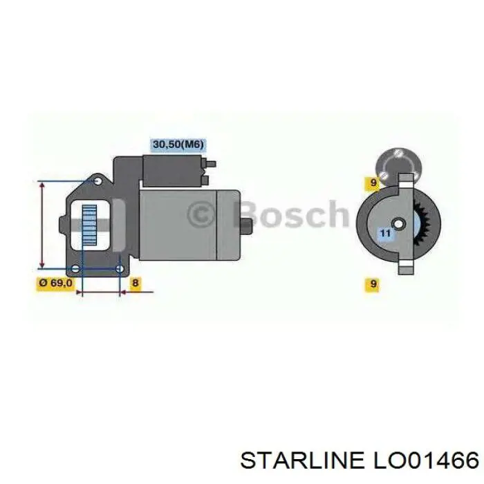 Купить LO01466 Starline Подшипник задней ступицы