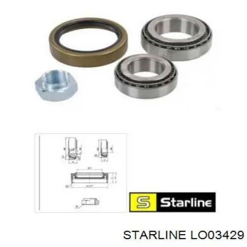 Подшипники задней ступицы Starline LO03429 цена, от 13.14 USD