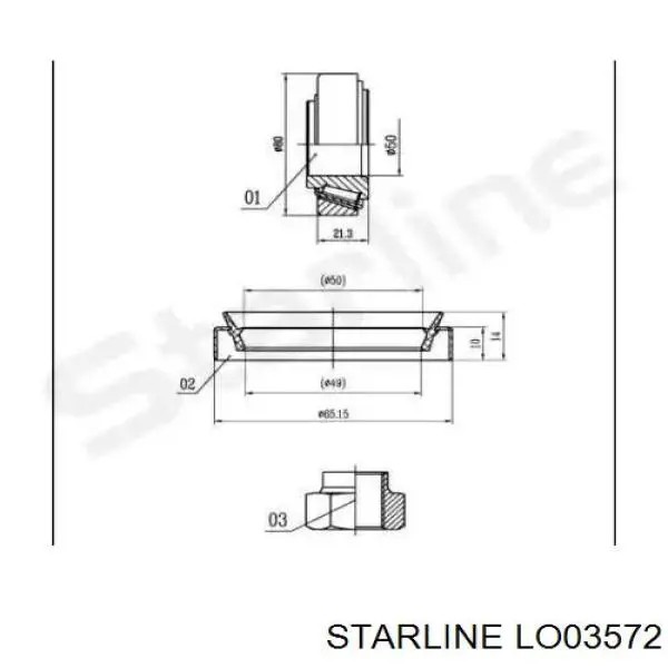LO03572 Starline Подшипник ступицы задней