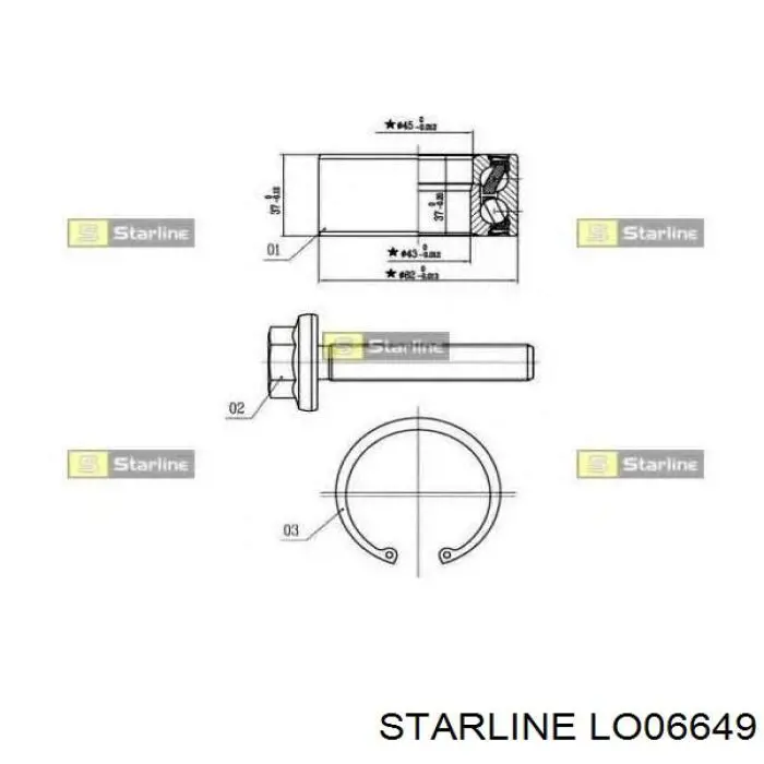 Подшипник ступицы LO06649 Starline