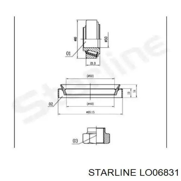 LO06831 Starline Подшипник ступицы передней
