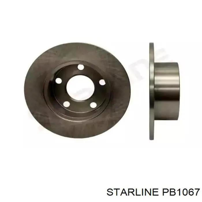 PB1067 Starline диск тормозной задний