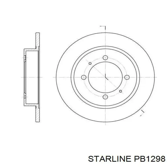 Тормозные диски PB1298 Starline