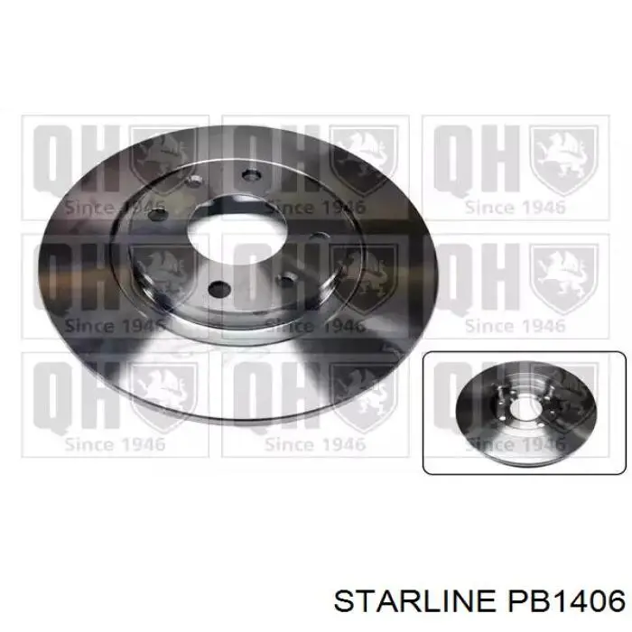 Передние тормозные диски PB1406 Starline