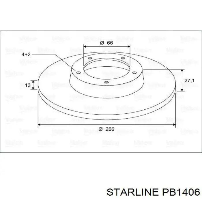 Купить PB1406 Starline Ротор тормозной