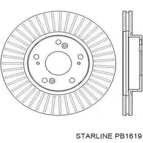 Задний тормозной диск Starline PB1619 цена, от 24.43 USD
