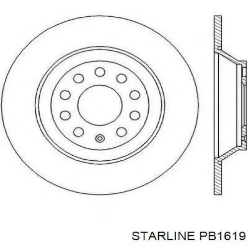 Купить PB1619 Starline Диск тормозной задний