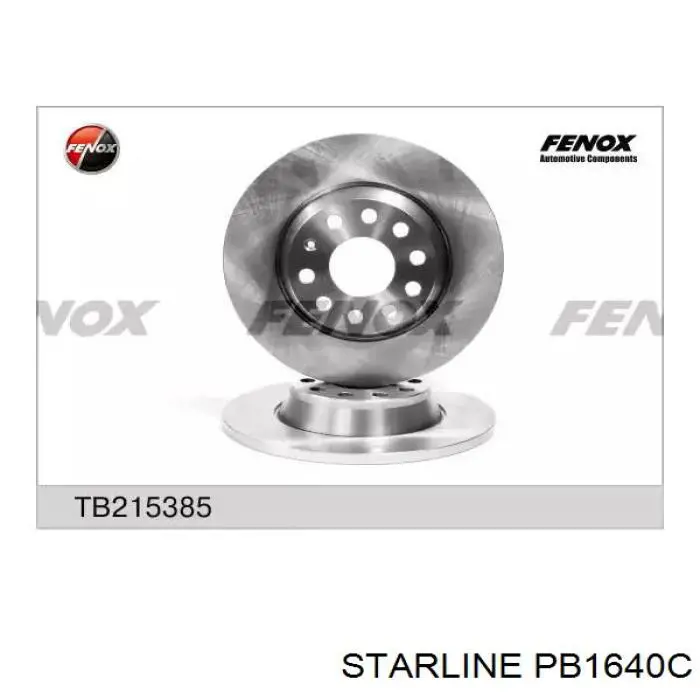 Купить PB1640C Starline Диск тормозной задний