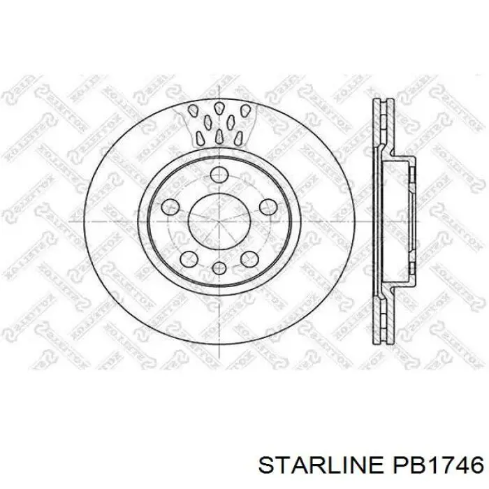 Тормозные диски PB1746 Starline