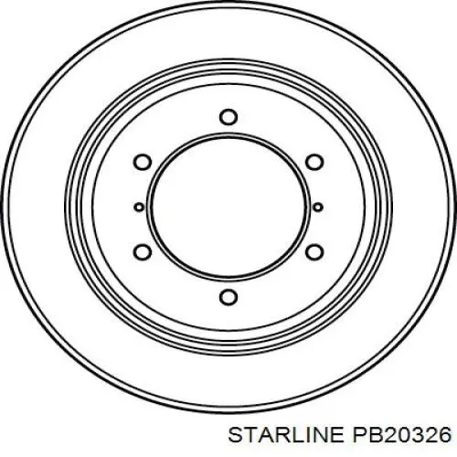 Задний тормозной диск Starline PB20326 цена, от 55.86 USD