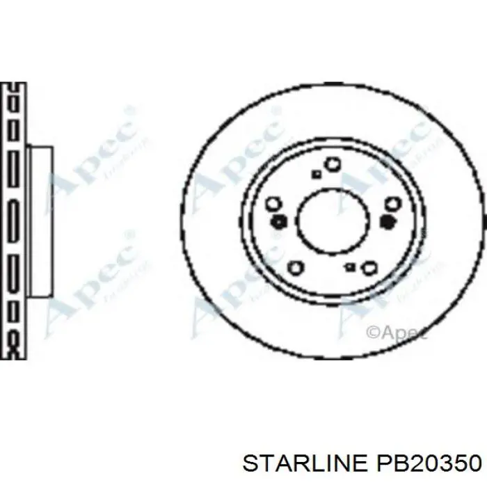 Передний тормозной диск Starline PB20350